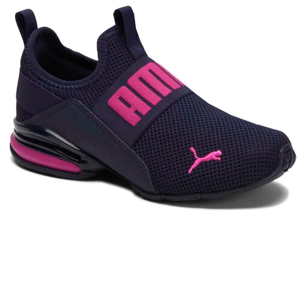 Puma Axelion Slip On Womens Blue Sneakers Athletic Shoes